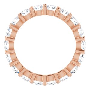 10K Rose Gold 2 3/4 CTW Lab-Grown Diamond Eternity Band Size 6.75