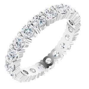 10K White Gold 1 3/4 CTW Natural Diamond Eternity Band Size 6.75