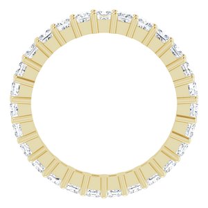 10K Yellow Gold 1 9/10 CTW Natural Diamond Eternity Band Size 6.75