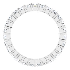 10K White Gold 1 9/10 CTW Natural Diamond Eternity Band Size 6.75