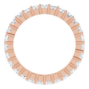 10K Rose Gold 1 9/10 CTW Natural Diamond Eternity Band Size 6.75