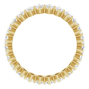 14K Yellow Gold 2 1/5 CTW Natural Diamond Eternity Band Size 5.5