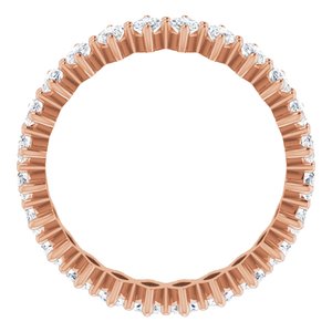 14K Rose Gold 2 1/5 CTW Natural Diamond Eternity Band Size 5.5
