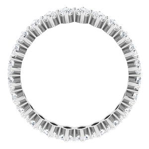 Platinum 2 1/5 CTW Natural Diamond Eternity Band Size 5.5