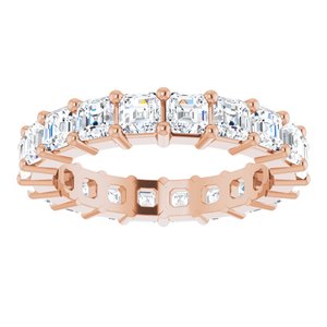 14K Rose Gold 3 1/5 CTW Lab-Grown Diamond Eternity Band Size 6.5