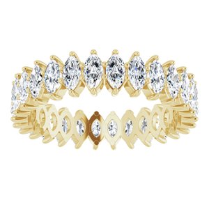 14K Yellow Gold 2 CTW Natural Diamond Eternity Band Size 6.5