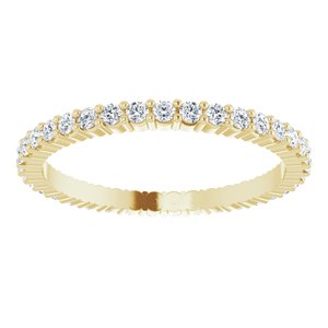 10K Yellow Gold 1/2 CTW Natural Diamond Eternity Band Size 6.75