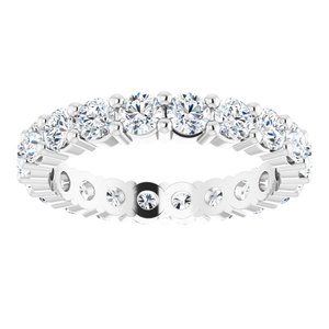 10K White Gold 1 3/4 CTW Natural Diamond Eternity Band Size 6.75