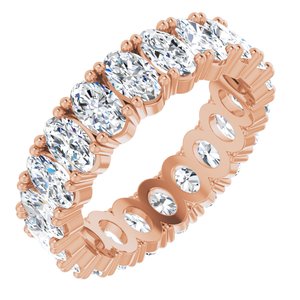 10K Rose Gold 5 1/5 CTW Natural Diamond Eternity Band Size 6.5