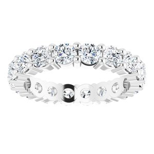 10K White Gold 2 1/6 CTW Natural Diamond Eternity Band Size 5.75