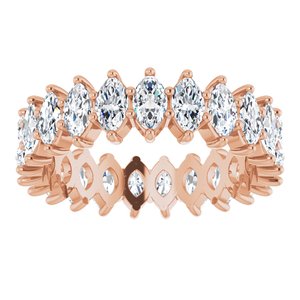 14K Rose Gold 3 CTW Lab-Grown Diamond Eternity Band Size 6.5