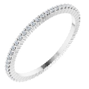10K White Gold 1/5 CTW Lab-Grown Diamond Eternity Band Size 6.75