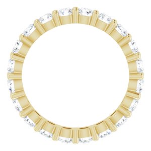 10K Yellow Gold 1 3/4 CTW Natural Diamond Eternity Band Size 6.75