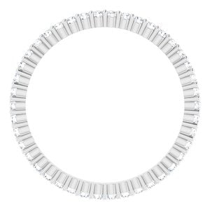 10K White Gold 1/3 CTW Natural Diamond Eternity Band Size 6.75