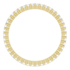 10K Yellow Gold 1/3 CTW Lab-Grown Diamond Eternity Band Size 6.75