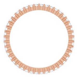 10K Rose Gold 1/3 CTW Natural Diamond Eternity Band Size 6.75