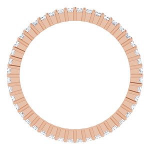 10K Rose Gold 1/2 CTW Lab-Grown Diamond Eternity Band Size 6.75