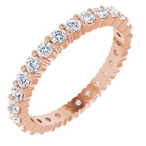 10K Rose Gold 3/4 CTW Lab-Grown Diamond Eternity Band Size 5.75