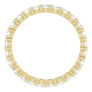 10K Yellow Gold 1 CTW Natural Diamond Eternity Band Size 6.75