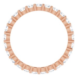 10K Rose Gold 1 CTW Lab-Grown Diamond Eternity Band Size 6.75