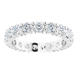 10K White Gold 2 1/4 CTW Natural Diamond Eternity Band Size 6.75