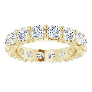 10K Yellow Gold 3 7/8 CTW Natural Diamond Eternity Band Size 6.75