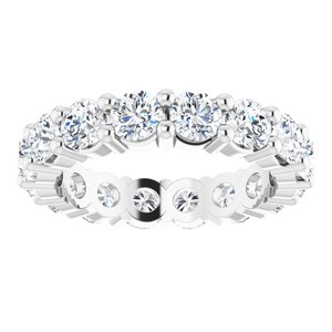 10K White Gold 3 7/8 CTW Lab-Grown Diamond Eternity Band Size 6.75