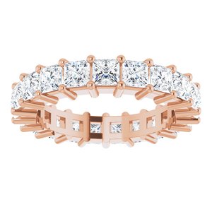10K Rose Gold 3 3/8 CTW Natural Diamond Eternity Band Size 6.25
