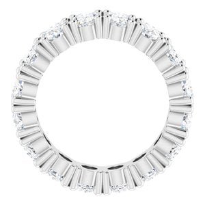 14K White Gold 6 CTW Natural Diamond Eternity Band Size 6.75