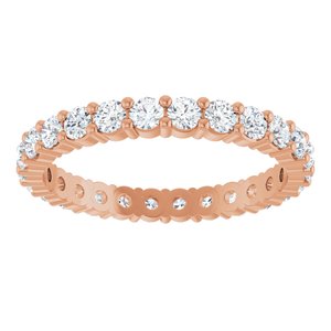 10K Rose Gold 1 CTW Lab-Grown Diamond Eternity Band Size 7