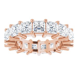 14K Rose Gold 6 3/4 CTW Lab-Grown Diamond Eternity Band Size 6.5