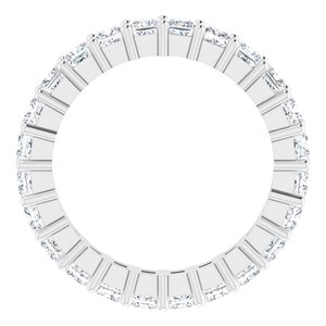 10K White Gold 2 1/4 CTW Natural Diamond Eternity Band Size 5.75