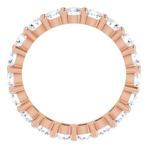 10K Rose Gold 2 1/4 CTW Natural Diamond Eternity Band Size 6.75