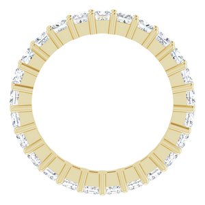 10K Yellow Gold 2 1/3 CTW Natural Diamond Eternity Band Size 6.75