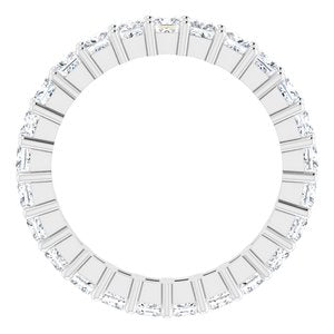 10K White Gold 2 1/3 CTW Lab-Grown Diamond Eternity Band Size 6.75