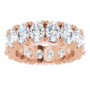 10K Rose Gold 5 9/10 CTW Lab-Grown Diamond Eternity Band Size 6.75