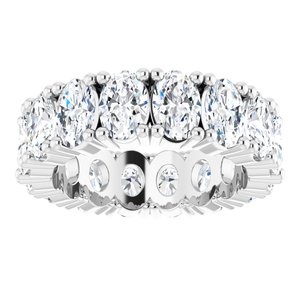 Platinum 6 CTW Natural Diamond Eternity Band Size 6.75