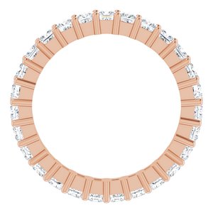 10K Rose Gold 1 9/10 CTW Lab-Grown Diamond Eternity Band Size 6.5