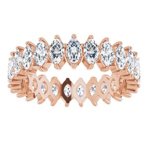 14K Rose Gold 2 1/3 CTW Natural Diamond Eternity Band Size 6.5