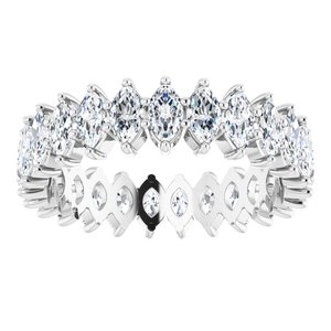 Platinum 2 1/3 CTW Natural Diamond Eternity Band Size 6.5