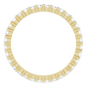 10K Yellow Gold 5/8 CTW Lab-Grown Diamond Eternity Band Size 6.75