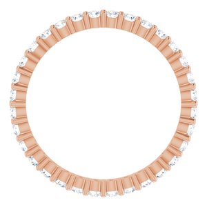 10K Rose Gold 5/8 CTW Lab-Grown Diamond Eternity Band Size 6.75