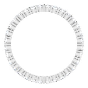 10K White Gold 5/8 CTW Lab-Grown Diamond Eternity Band Size 6.75
