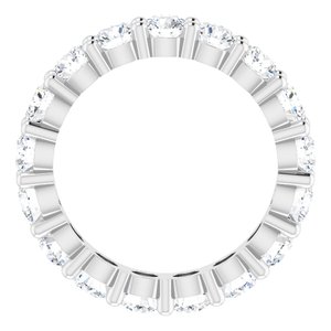 10K White Gold 4 CTW Natural Diamond Eternity Band Size 6.75