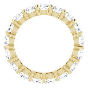 10K Yellow Gold 4 CTW Natural Diamond Eternity Band Size 6.75