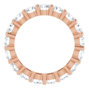 10K Rose Gold 4 CTW Natural Diamond Eternity Band Size 6.75