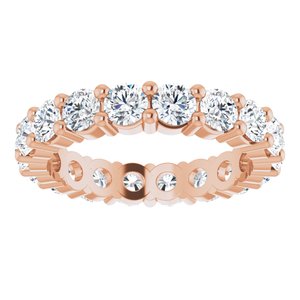 10K Rose Gold 2 1/6 CTW Natural Diamond Eternity Band Size 5.25