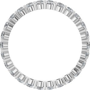 10K White Gold 1 CTW Natural Diamond Eternity Band Size 7