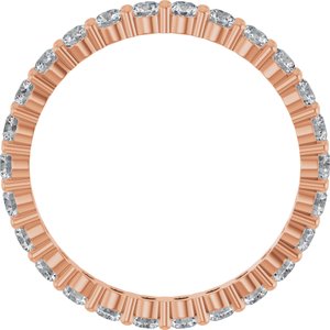10K Rose Gold 1 CTW Natural Diamond Eternity Band Size 7