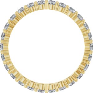 10K Yellow Gold 1 CTW Lab-Grown Diamond Eternity Band Size 7